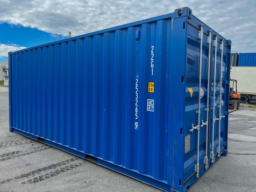 20-Fuß-Container RAL 5010, neu — Enzianblau · RAL 5010 — 4