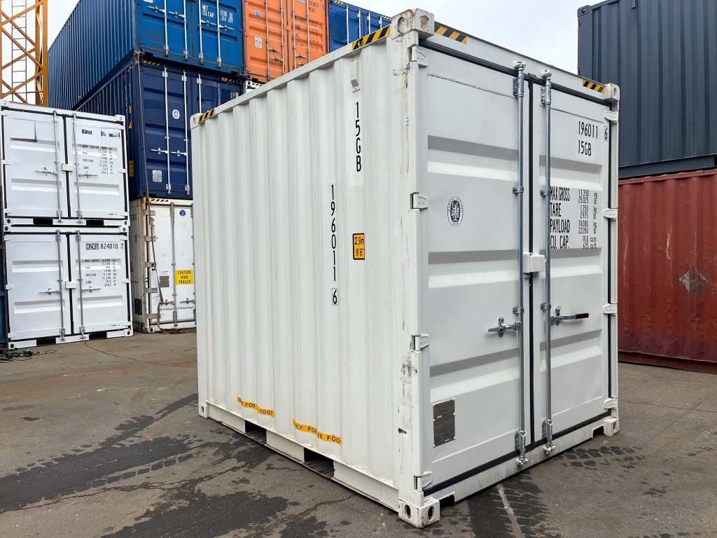 10 stopowy kontener typu High Cube, kolor RAL 9010, nowy — Biały czysty · RAL 9010 — 1