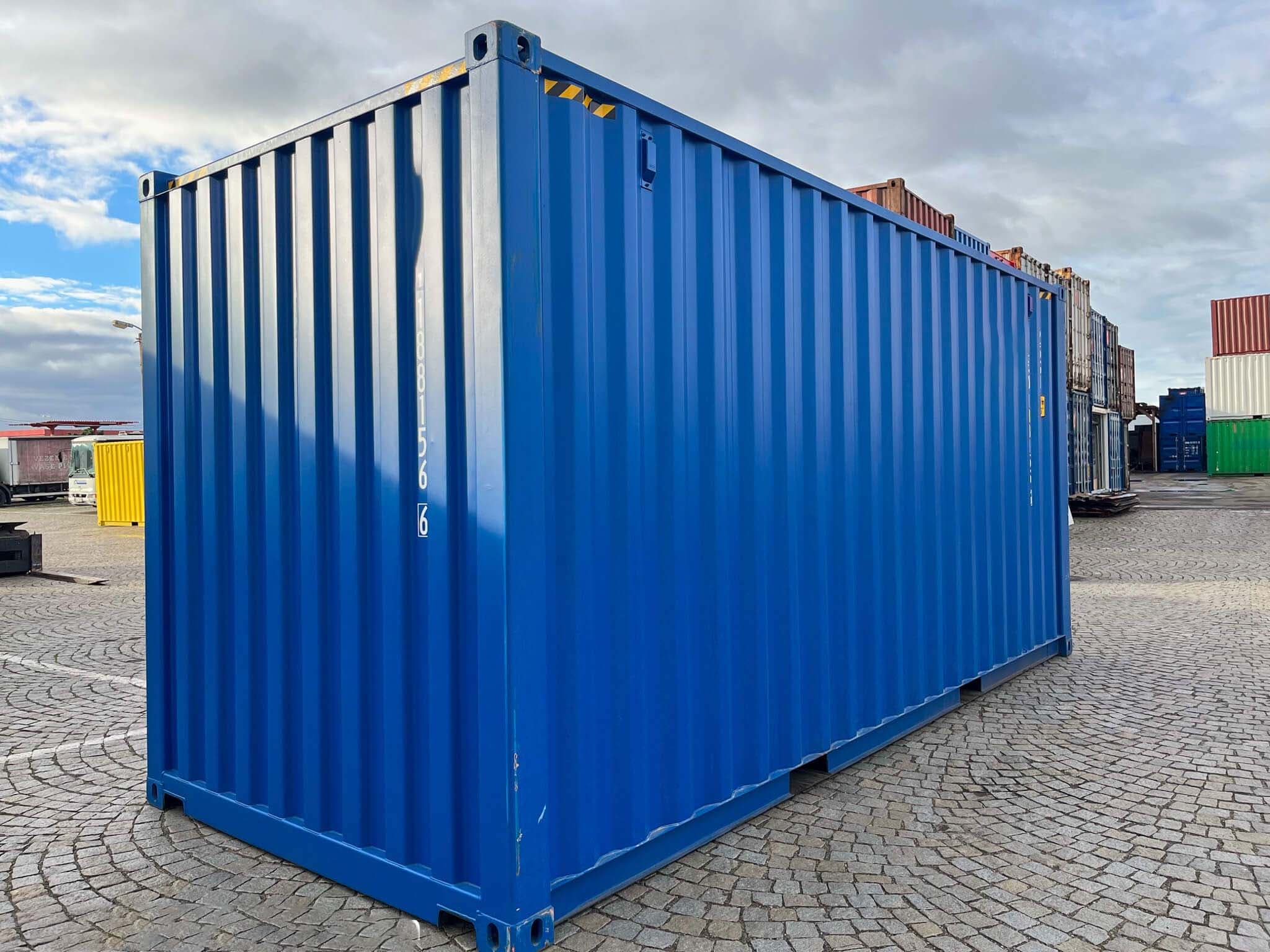 20-Fuß-High-Cube-Container Blaue Faser, Neu — Enzianblau · RAL 5010 — 15