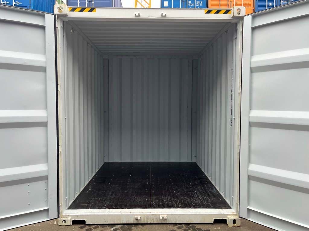 10 stopowy kontener typu High Cube, kolor RAL 9010, nowy — Biały czysty · RAL 9010 — 7