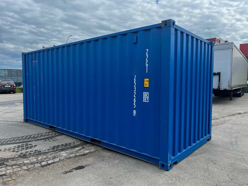 20-Fuß-Container RAL 5010, neu — Enzianblau · RAL 5010 — 3