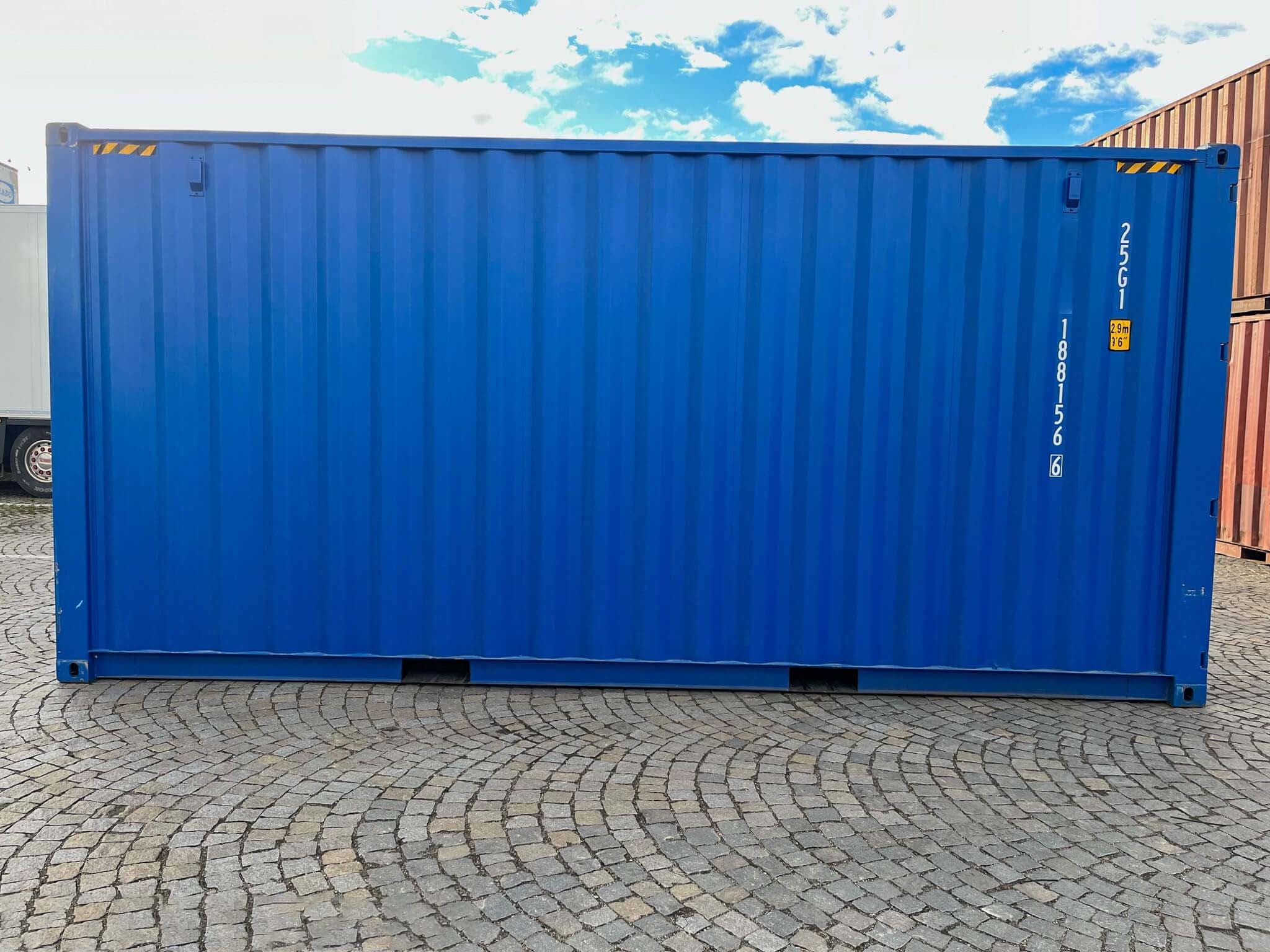 20-Fuß-High-Cube-Container Blaue Faser, Neu — Enzianblau · RAL 5010 — 14
