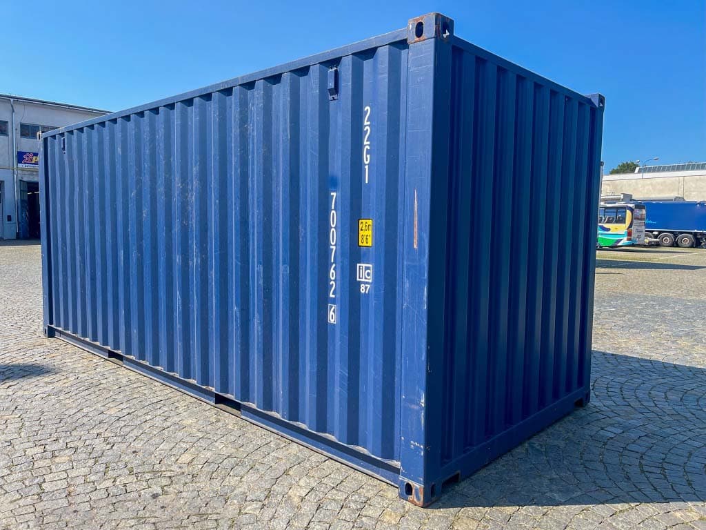 Kontener 20 stopowy Niebieski kobaltowy, Nowy — Niebieski kobaltowy · RAL 5013 — 13