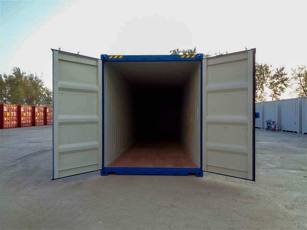 40-Fuß-High-Cube-Container in Blau — Enzianblau · RAL 5010 — 4