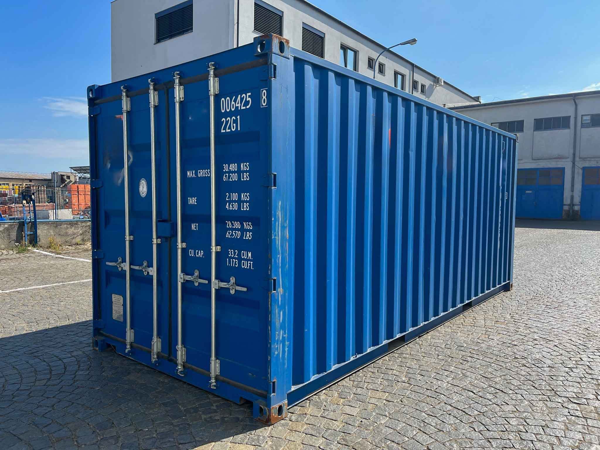 Container 20 Fuß — RAL 5010, 20ft, Gebraucht — Enzianblau · RAL 5010 — 15