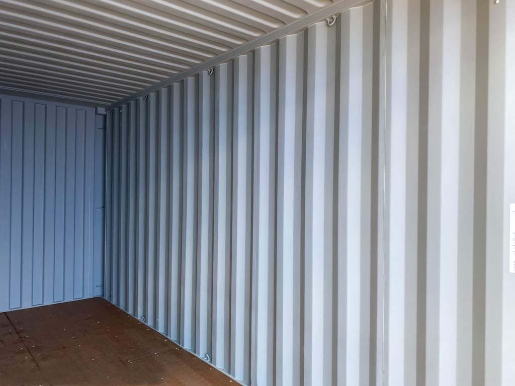 20-Fuß-High-Cube-Container in Grau — RAL 7042 · RAL 7042 — 7