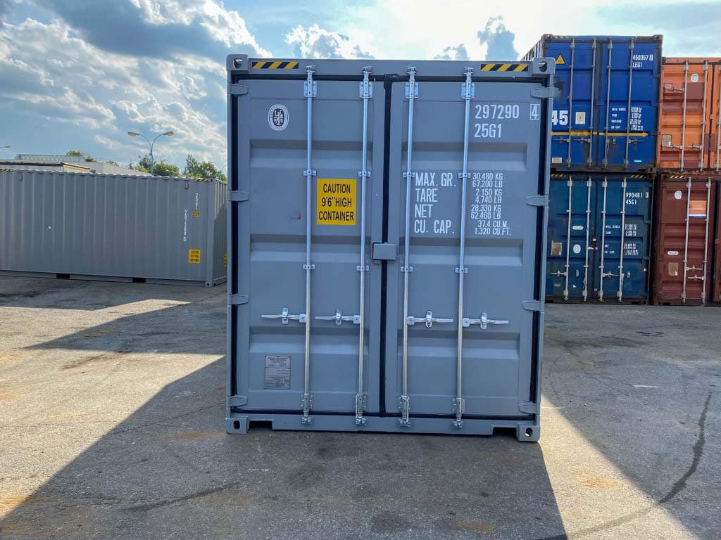 20-Fuß-High-Cube-Container in Grau — RAL 7042 · RAL 7042 — 2