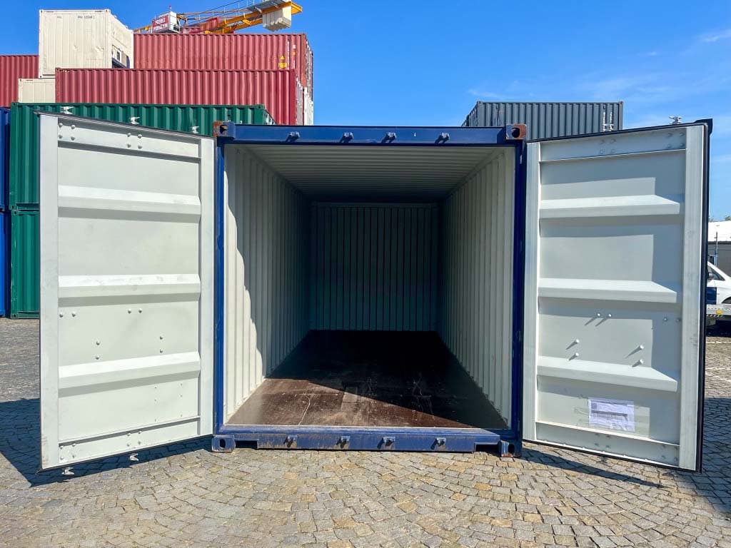 Kontener 20 stopowy Niebieski kobaltowy, Nowy — Niebieski kobaltowy · RAL 5013 — 7