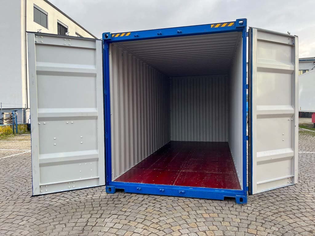 20-Fuß-High-Cube-Container Blaue Faser, Neu — Enzianblau · RAL 5010 — 10