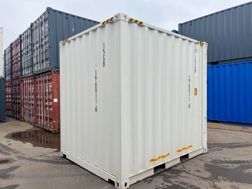 10 stopowy kontener typu High Cube, kolor RAL 9010, nowy — Biały czysty · RAL 9010 — 5