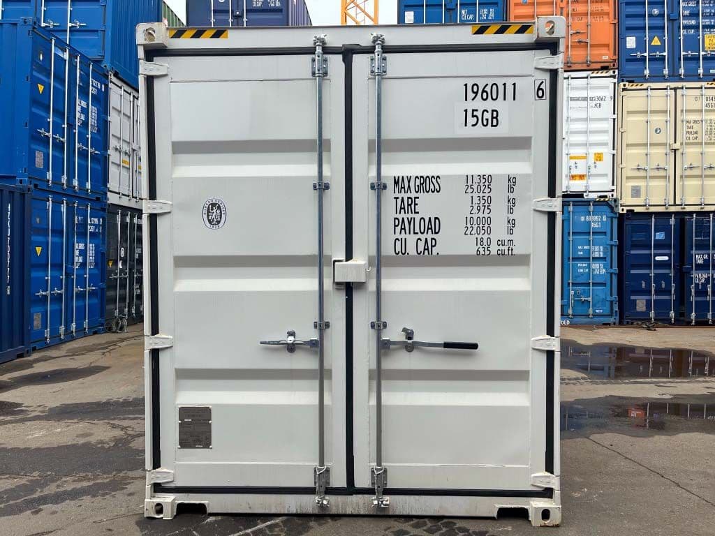10 stopowy kontener typu High Cube, kolor RAL 9010, nowy — Biały czysty · RAL 9010 — 2