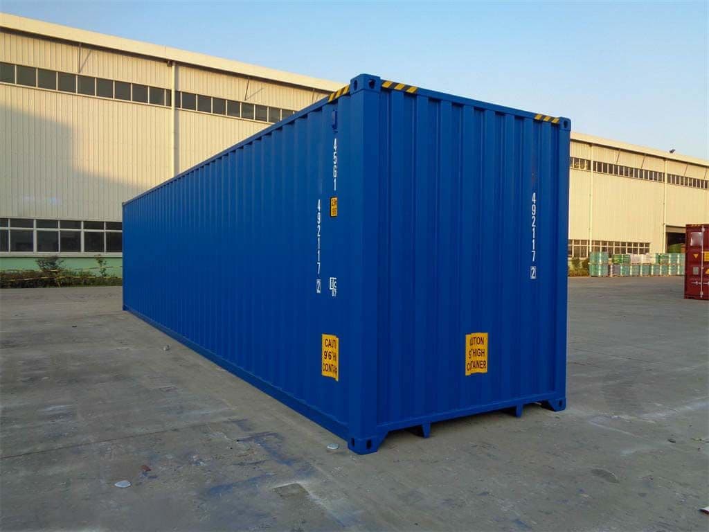 40-Fuß-High-Cube-Container in Blau — Enzianblau · RAL 5010 — 3