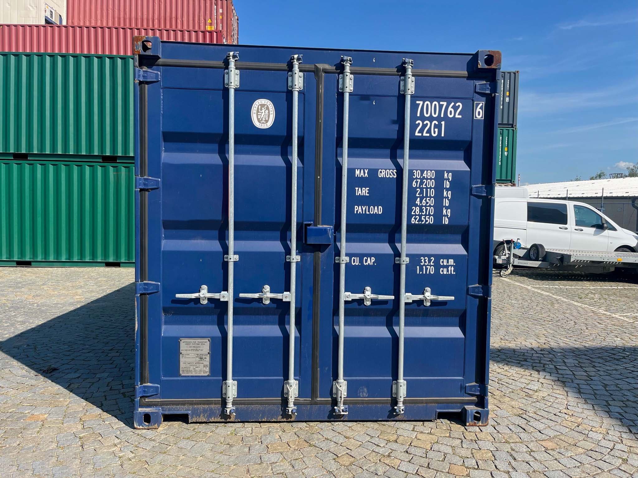 Kontener 20 stopowy Niebieski kobaltowy, Nowy — Niebieski kobaltowy · RAL 5013 — 9