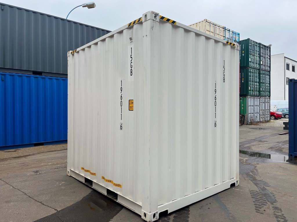 10 stopowy kontener typu High Cube, kolor RAL 9010, nowy — Biały czysty · RAL 9010 — 6