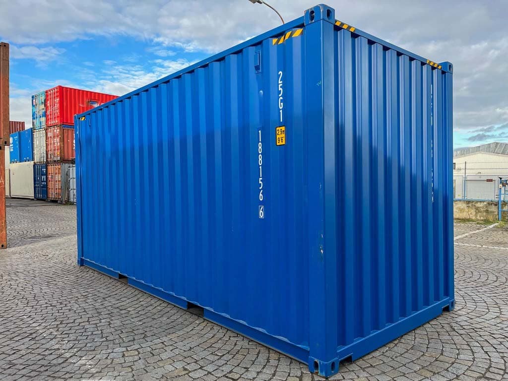 20-Fuß-High-Cube-Container Blaue Faser, Neu — Enzianblau · RAL 5010 — 13