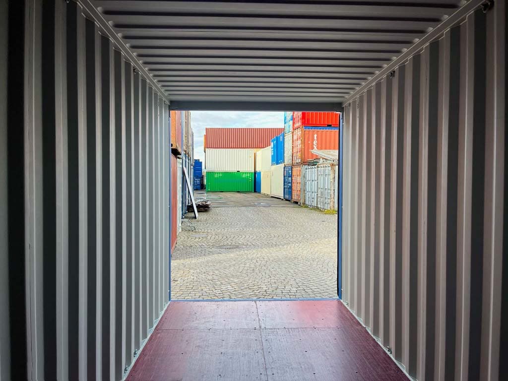 20-Fuß-High-Cube-Container Blaue Faser, Neu — Enzianblau · RAL 5010 — 3