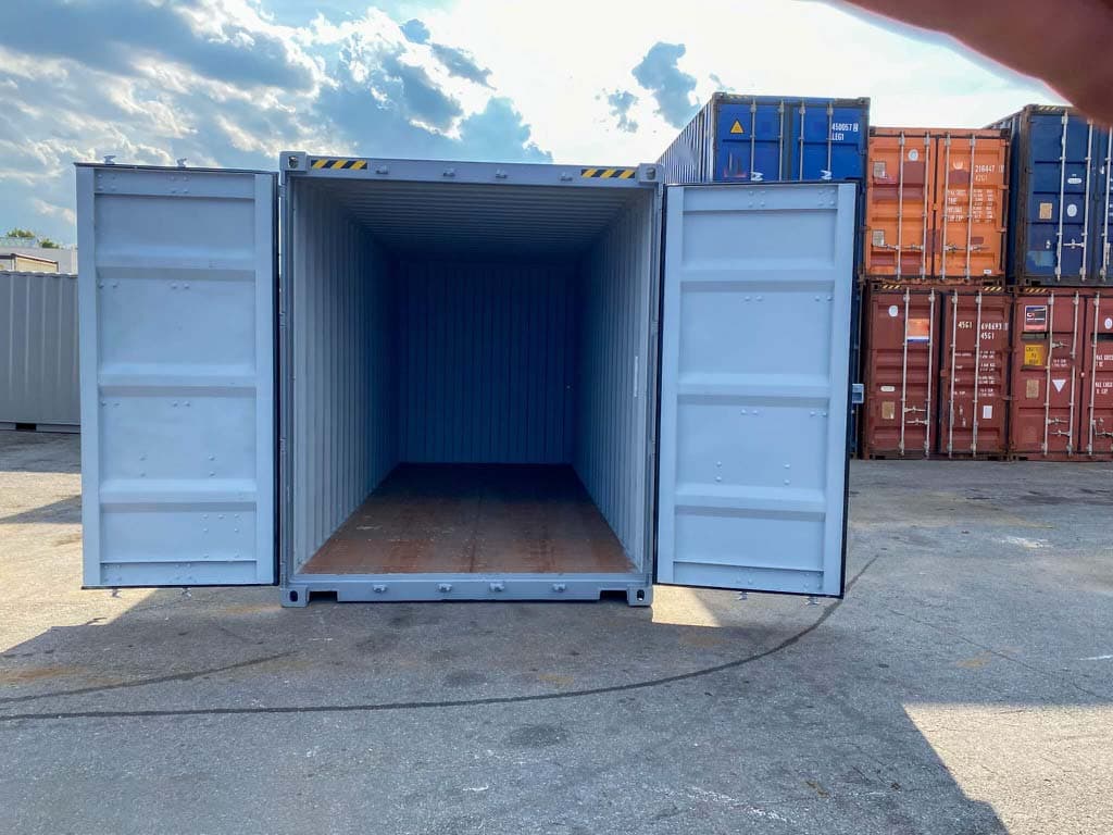 20-Fuß-High-Cube-Container in Grau — RAL 7042 · RAL 7042 — 9