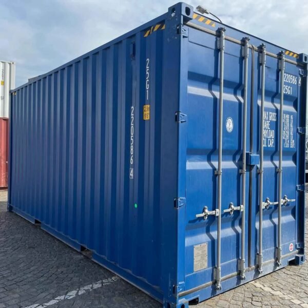 comprar contentor azul de 20 pés com cubagem elevada