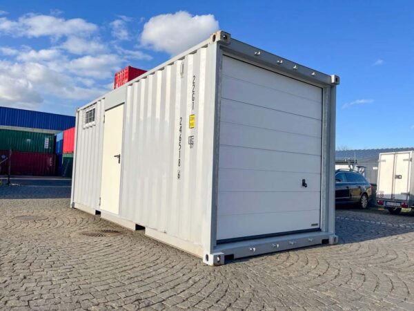 20ft white container garage