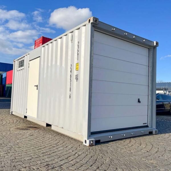 20ft white container garage